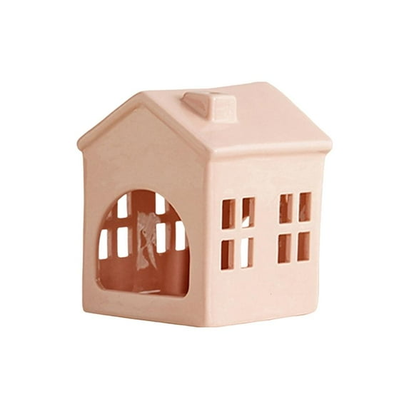 MOMOJIA Mini House Candle Holders Decorative Tealight Candle Holders Christmas Candlestick Holders Table Ornament for Home Decors