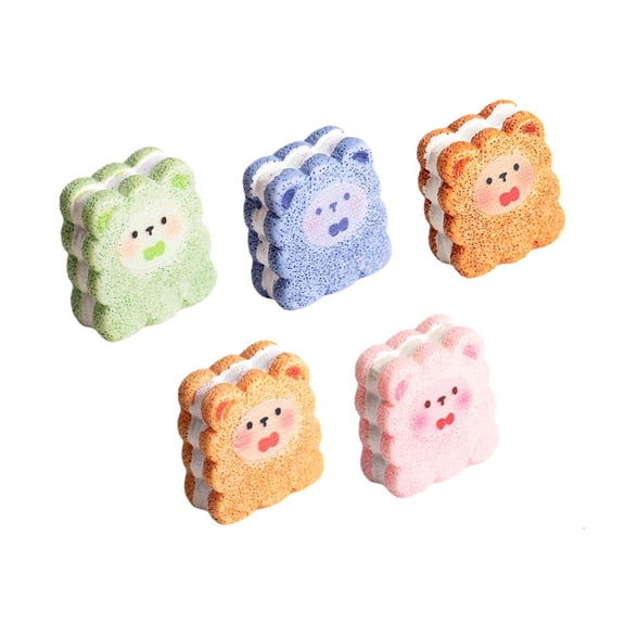 MOMOJIA Miniature Sandwich Cookie Statue Resin Sandwich Cookie Figurine Mini Cake Toppers