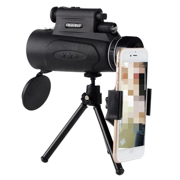 MOMOJIA Monocular Telescope Waterproof With Tripod Phone Take Photo for Camping 100x90