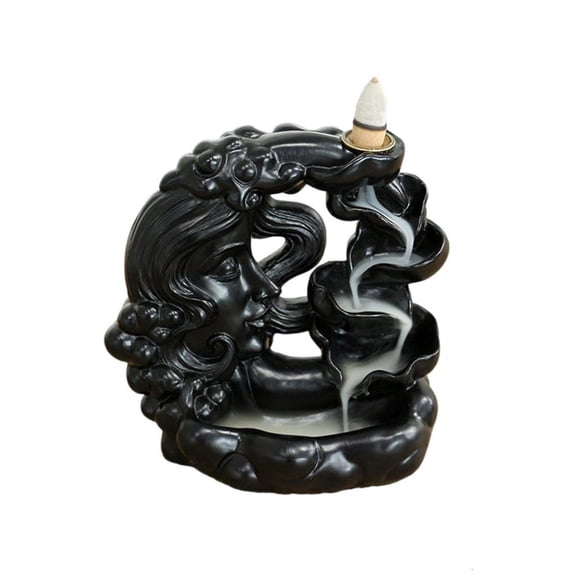 MOMOJIA Moon Goddess incensessss Stovess Backflow Aromatherapyss Aromatherapyss Stand Moon Goddess Home Resin Ornaments Backflow incensessss