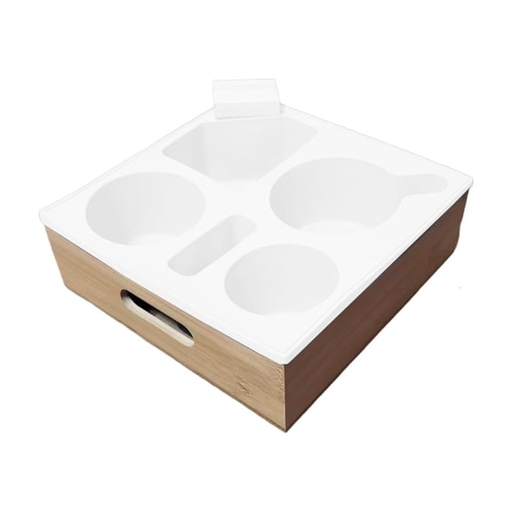 MOMOJIA Multi Compartment Snacks Tray For Electronics Beverages Couch Cup Holder Tool
