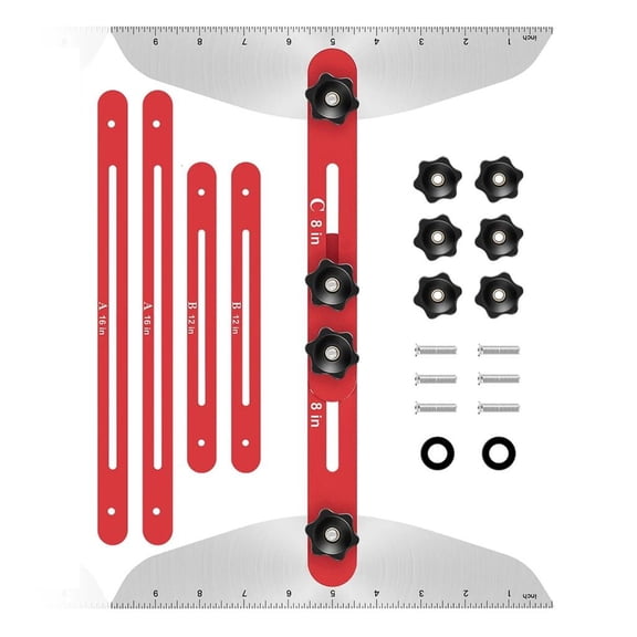 MOMOJIA Multifunction Treads Template Tool Adjustable 10 to 53in Stair Treads Gauge