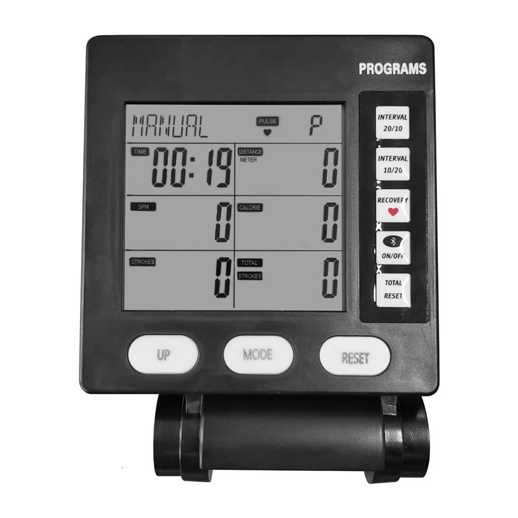 MOMOJIA Multifunctional Digital Rowing Machine Counter Fitness Speedometer for Distance