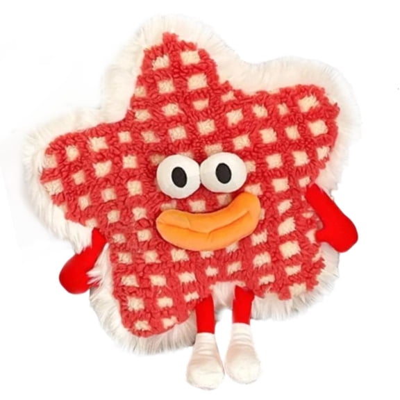 MOMOJIA Multifunctional Lounges Throw Pillow Ergonomic Back Support Funny Sausage Lips Star Shape Fleece Cushion Home Decoration