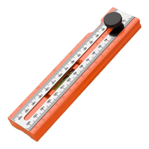 MOMOJIA Multifunctional Precise Marking Gauge for Woodworking Scribing Ruler Protractor with Position Marking Measuring Tool