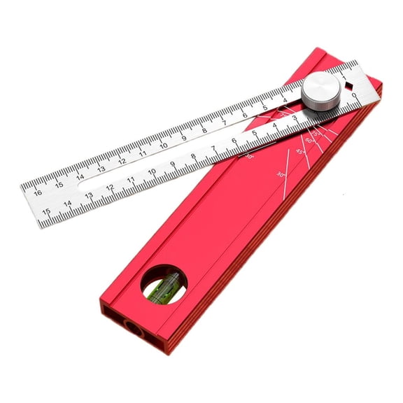 MOMOJIA Multifunctional Precise Marking Gauge for Woodworking Scribing Ruler Protractor with Position Marking Measuring Tool