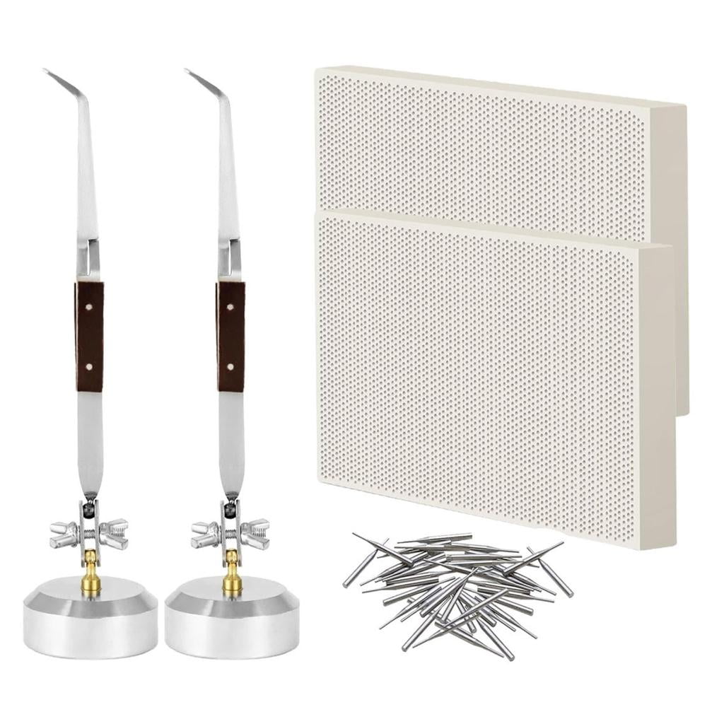 MOMOJIA Multifuntional Quartz Welding Board Jewelry Set Tool with Jewelry Making Pliers