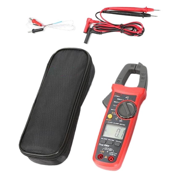 MOMOJIA Multimeter Clamp Meter with Data Hold Backlit Professional Meter Electrician Tool Measuring Diode Resistance Frequency