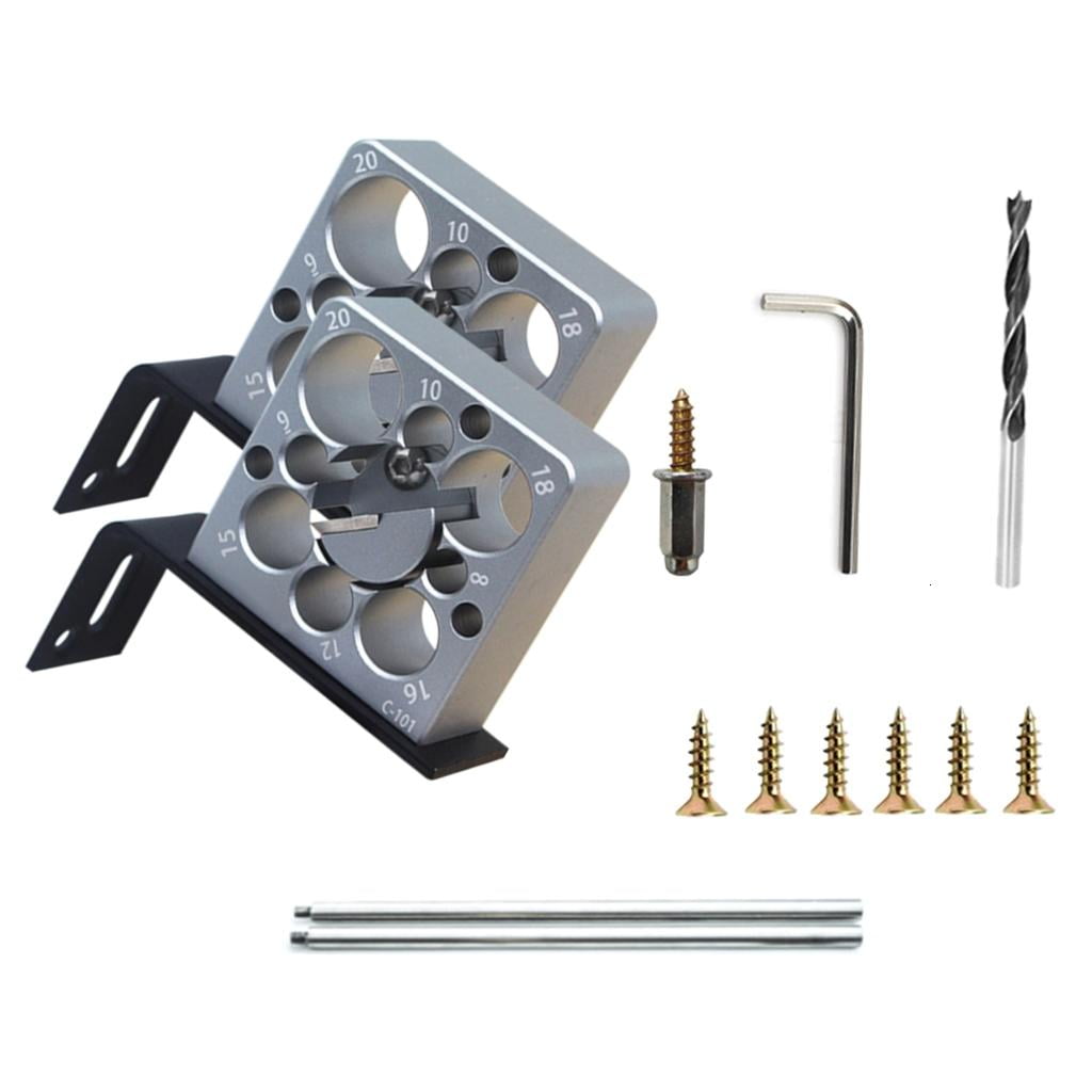 MOMOJIA Multiple Hole Drill Guide Jig For Woodworking Projects 8mm To 20mm Customizable