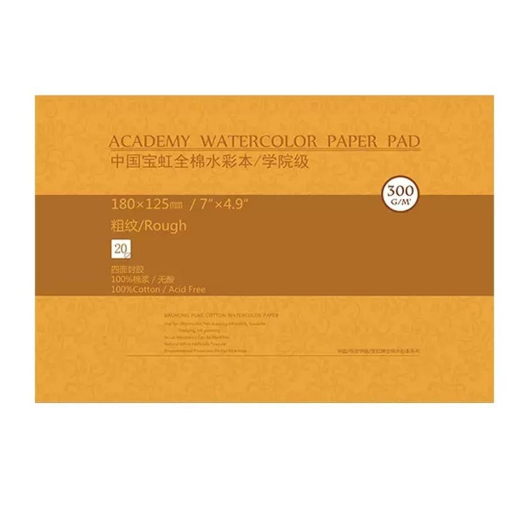 MOMOJIA Multipurpose 300g Cotton Art Paper Pad 20 Sheets High Absorbency Acid Frees Paper Design For Watercolor Gouache Inks