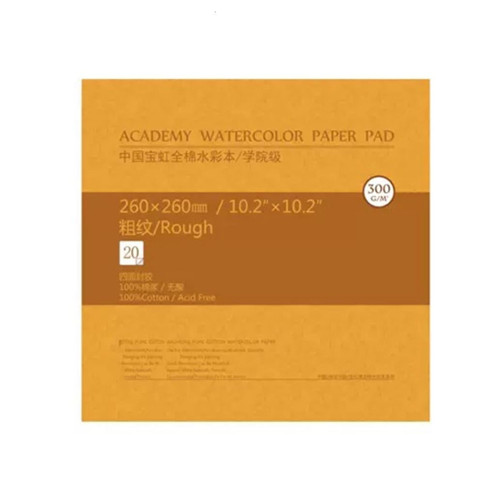 MOMOJIA Multipurpose 300g Cotton Art Paper Pad 20 Sheets High Absorbency Acid Frees Paper Design For Watercolor Gouache Inks