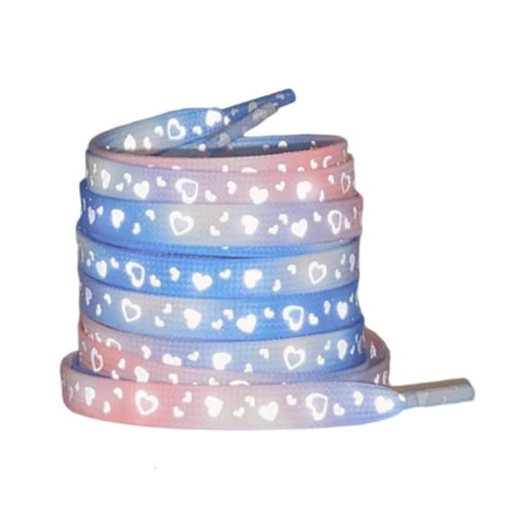 MOMOJIA Nighttime Reflective Heart Patterned Shoe Laces Replacement Sneakers Shoe String