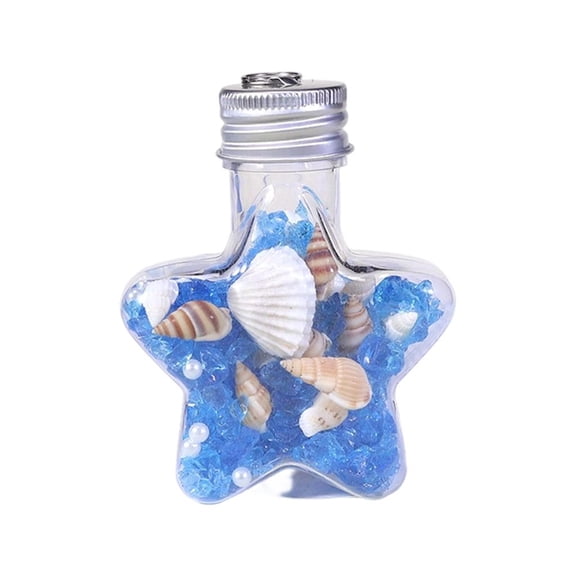 MOMOJIA Oceanics Inspire Decorative Jar With Star Crushed Shells Fillers For Home Styling