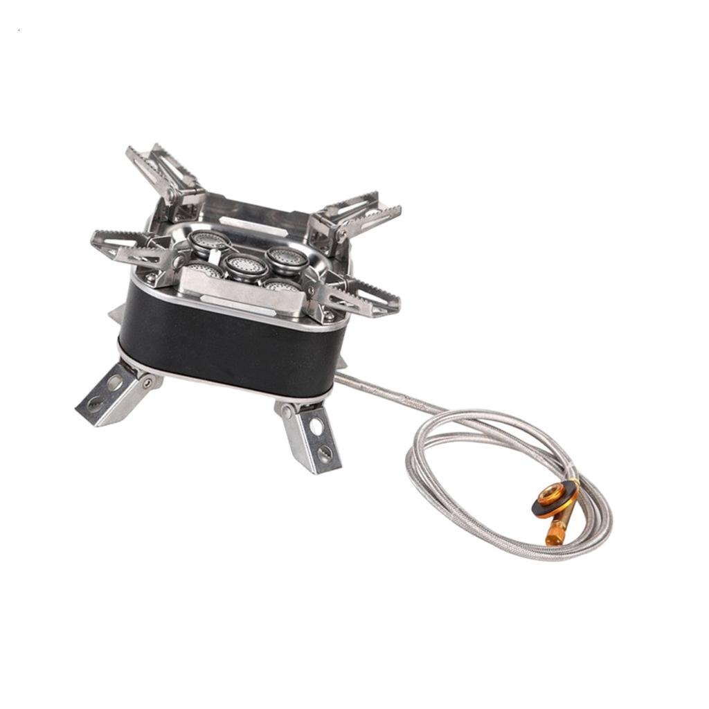 MOMOJIA Outdoor Camping Folding Stove Pocket Picnics Cooking Gas Burners Backpacking Stove Portable Furnaces Stove Enduring