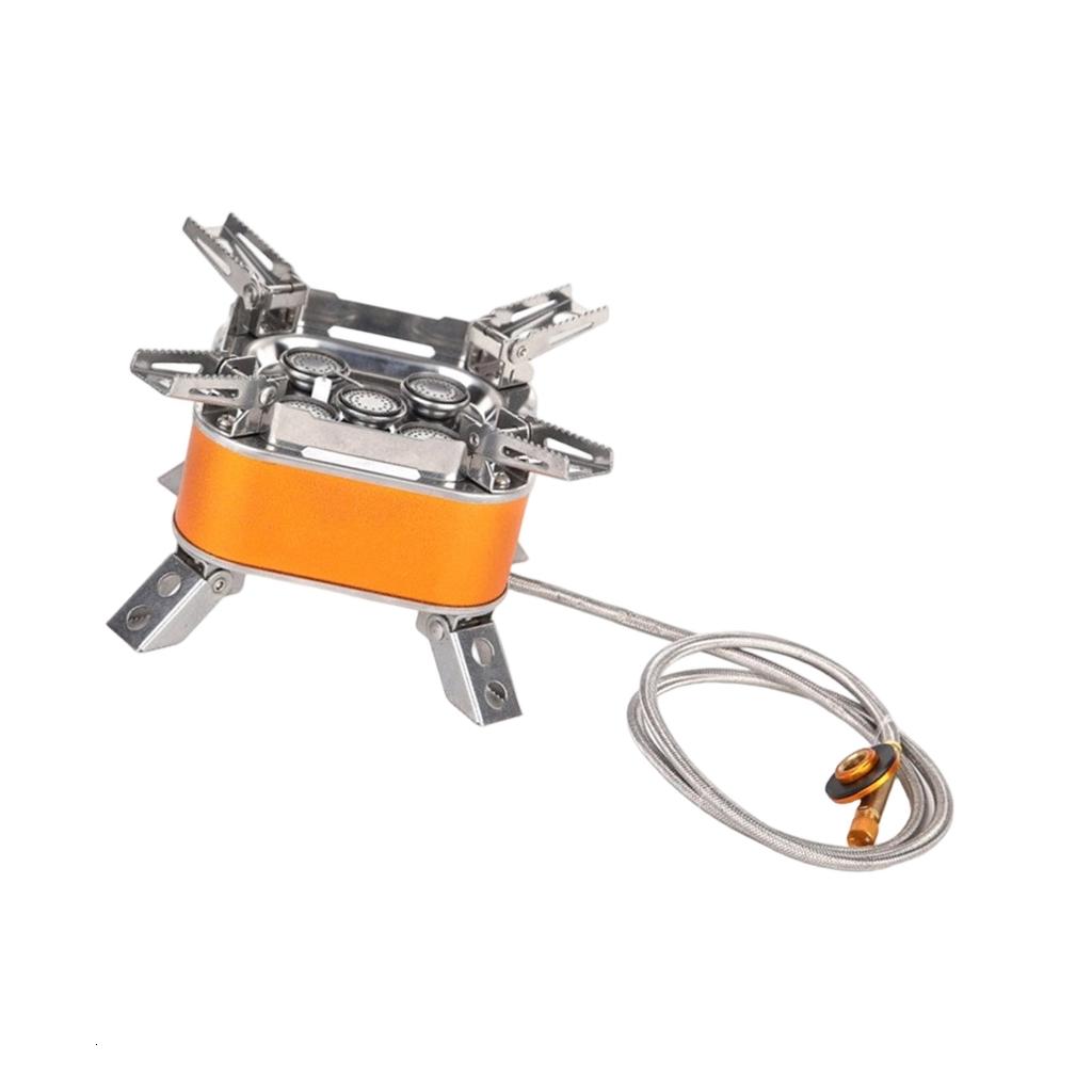 MOMOJIA Outdoor Camping Folding Stove Pocket Picnics Cooking Gas Burners Backpacking Stove Portable Furnaces Stove Enduring