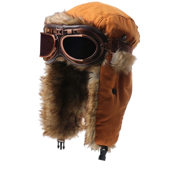 MOMOJIA Outdoor Winter Hat Thermal Lining Removable Windproof Goggles For Extreme Cold Weather Enthusiasts And Workers