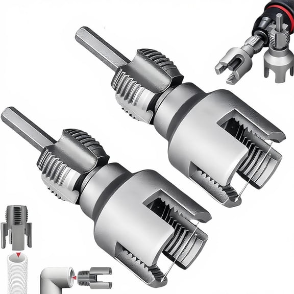 MOMOJIA PVC Thread Maker Tool 1/2inch 3/4inch PVC Pipe Threading Dies Plumbing Tool