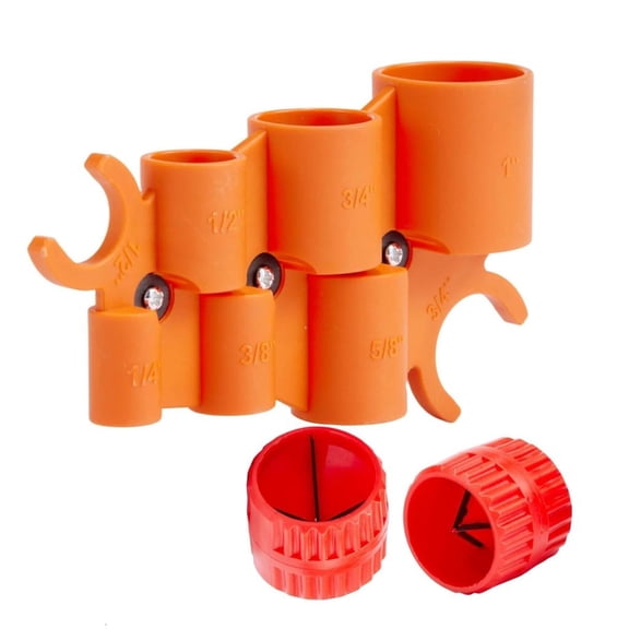 MOMOJIA Pack of 3 Multiple Functional Pipe Equipment Including Deburring and Depth Measurement for Bronze PEX CPVC PERTINENT Conduits with 6 Size Agreement