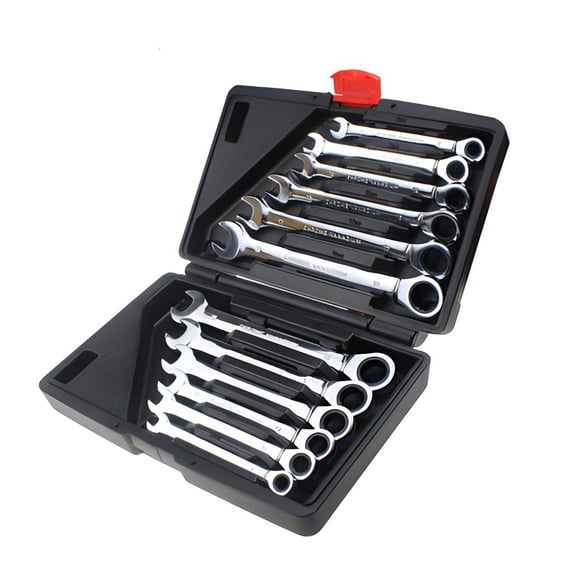 MOMOJIA Pack of 12 Long Type Handle Wrenches for Convenience in Limited Engine Districts
