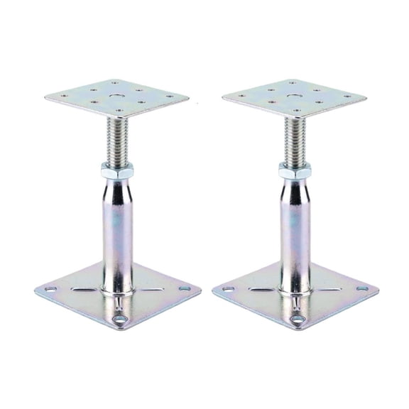 MOMOJIA Pack of 2 Adjustable Elevated Roof Support Brackets Heavy Duty Galvanized Metal Construction for Secure Building Projects