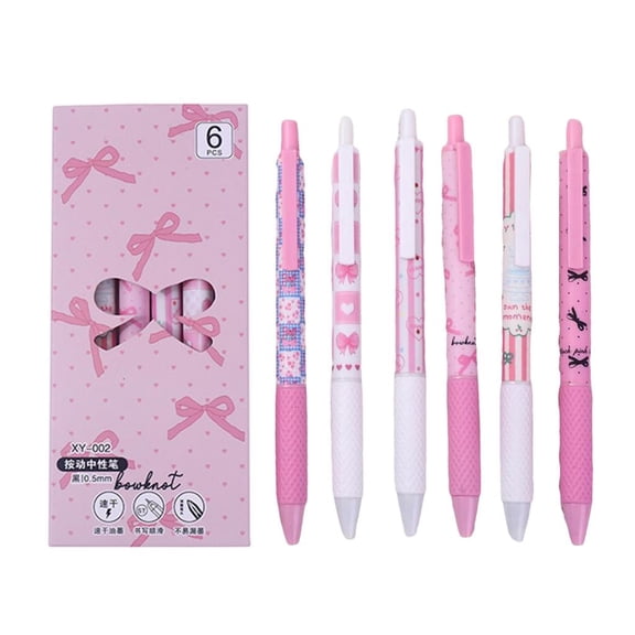 MOMOJIA Pack of 6 Glows in the Dark Gel Pen with butterfly Design for Night Writing Comfort