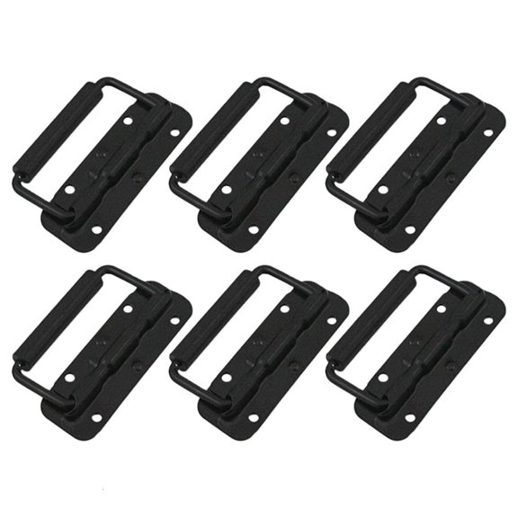 MOMOJIA Pack of 6 Iron Spring Foldable Door Handles Heavy Duty Rustproof Small Design Easy installs for Home Commercial Use