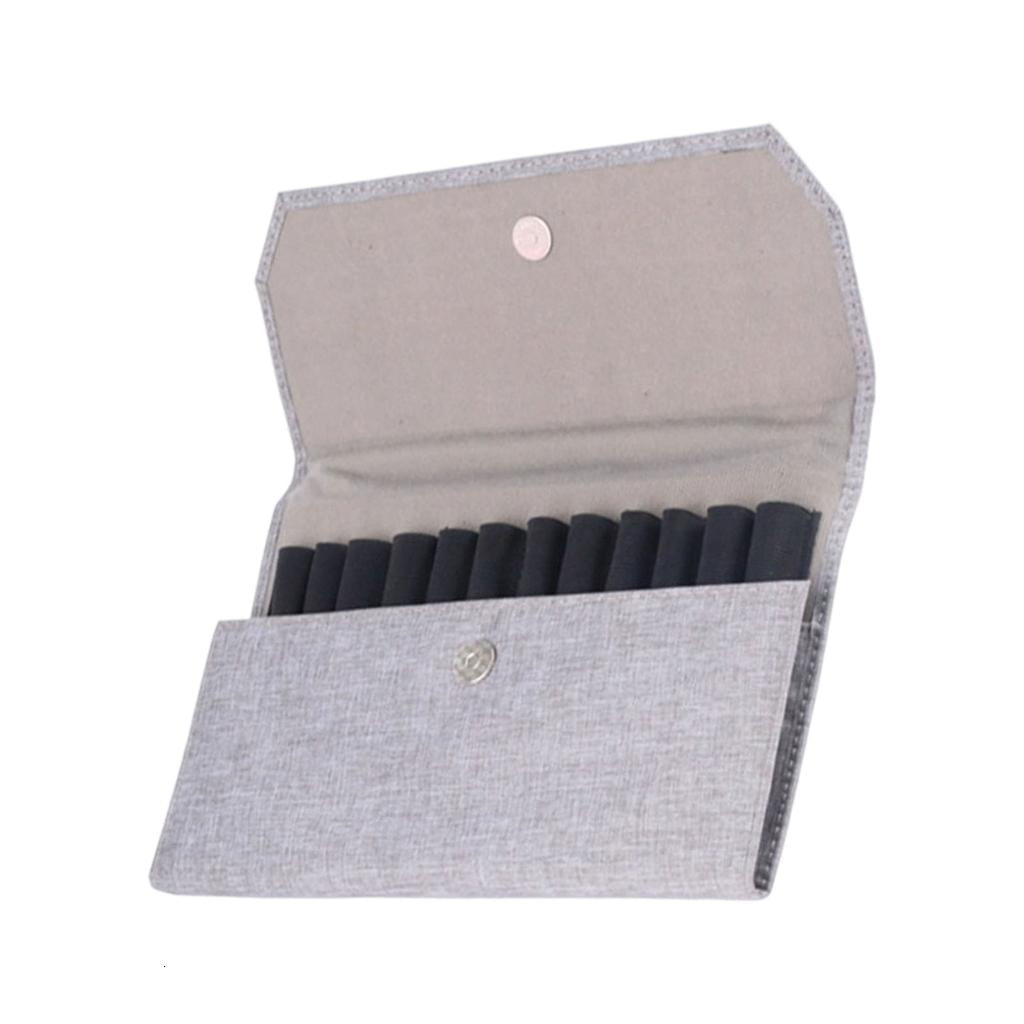 MOMOJIA Pen Bag 12 Compartments Soft Lining Magnetic Closure Design for Fountain Pen
