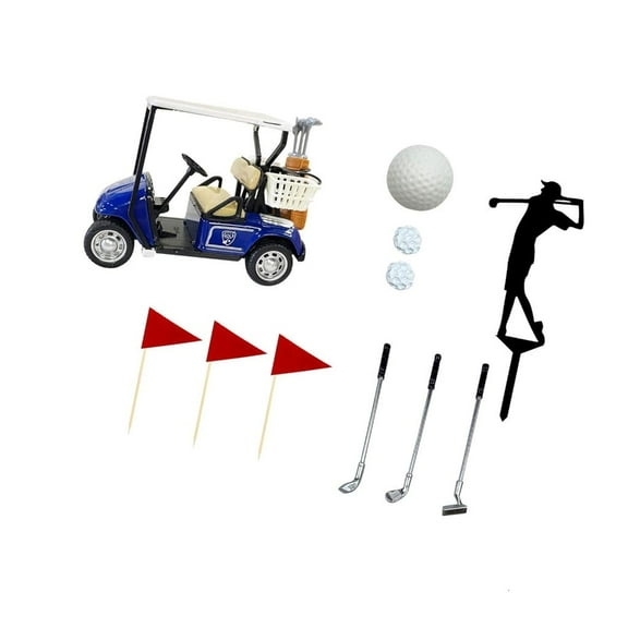 MOMOJIA Permanent Plastic Golfing Cart Cake Accessories Perfect For Sports Themed Weddings And Receptions