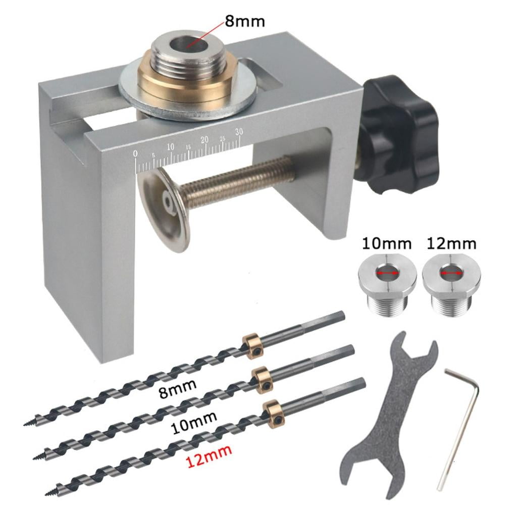 MOMOJIA Pocket Hole Jig Metal Pocket Screw Jig Drill Guide Holes Drilling Punch Locator