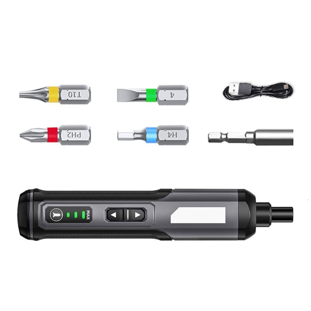 MOMOJIA Portable Cordless Electric Screwdriver 3 Speed 2000mAh Battery Drill with Large Torque and LED Lighting for Home Repair