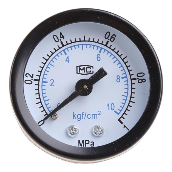 MOMOJIA Shatter-proof Pressure Gauge Back Mount Pressure Gauge 0-1.0 Mpa-/0-10kgf/cm