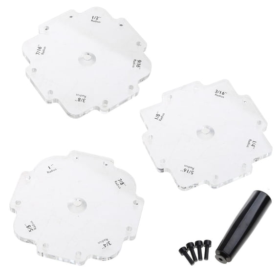 MOMOJIA Efficient Radius Jig Router Templates Suitable for Table Edges Rounded Corners