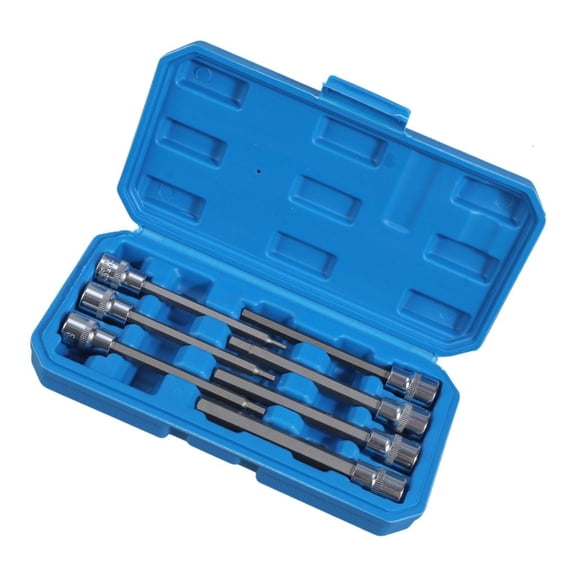 MOMOJIA Practical Torx/Allen Star Bit Socket Set 7 Pcs for Cr-V Steel Extra Long Soc