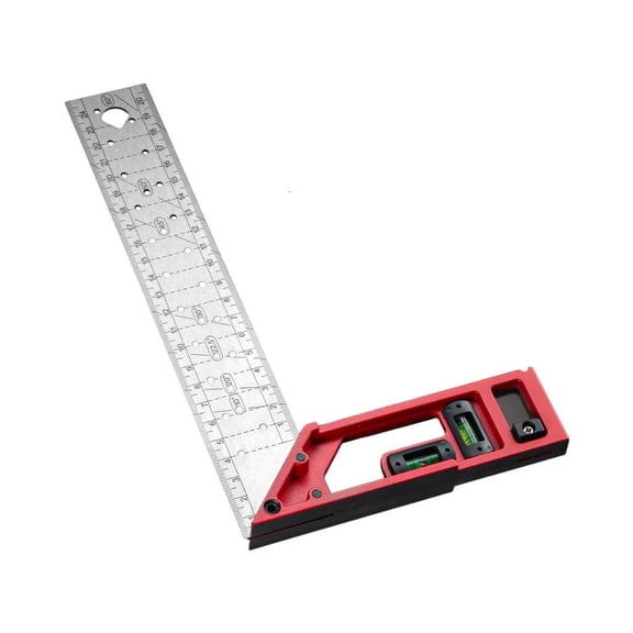MOMOJIA Precise Lasering Etched Multiple Angled Layout Measuring Square with Preset Holes