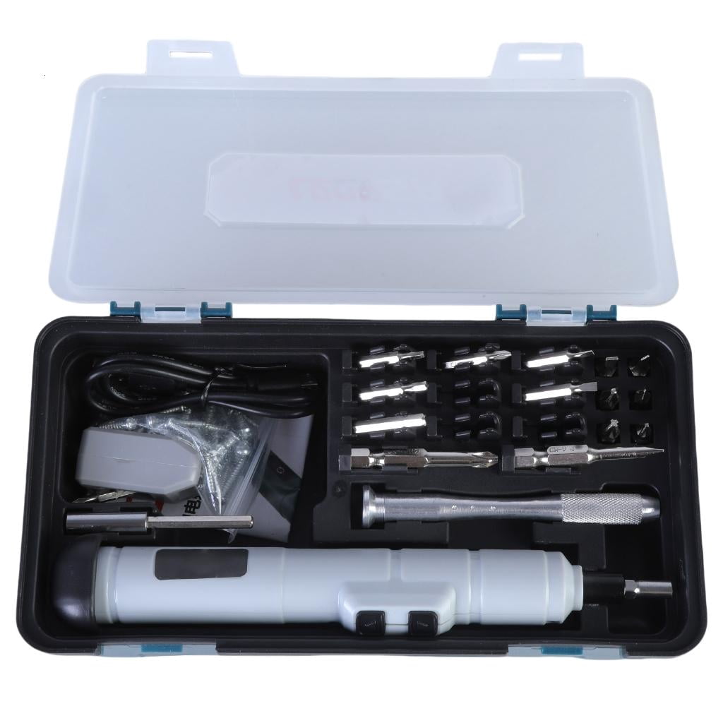 MOMOJIA Precisions Electric Screwdriver Set for Micros Electronics with Rechargeable Bat
