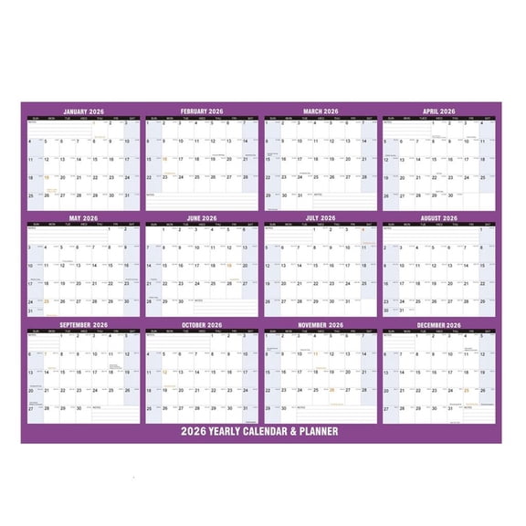 MOMOJIA Premium Recycled Paper 2026 Wall Calendar For Language Learners Easy Mount Design Clean Aesthetic Home Organization