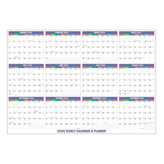 MOMOJIA Premium Recycled Paper 2026 Wall Calendar For Language Learners Easy Mount Design Clean Aesthetic Home Organization