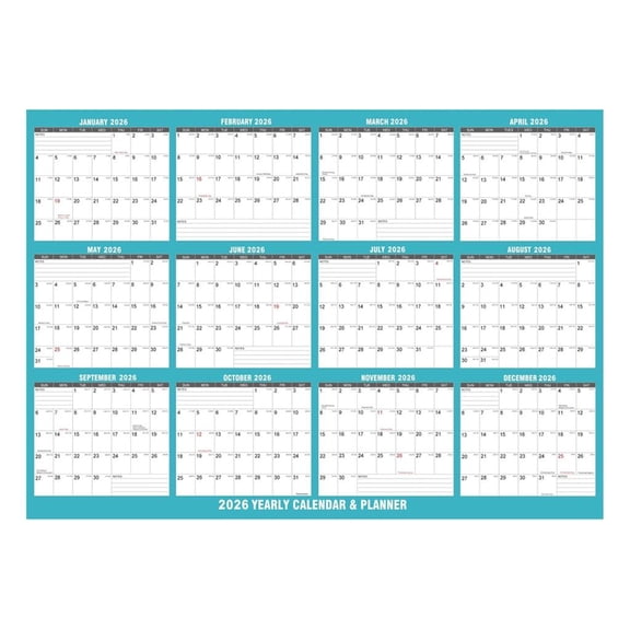 MOMOJIA Premium Recycled Paper 2026 Wall Calendar For Language Learners Easy Mount Design Clean Aesthetic Home Organization