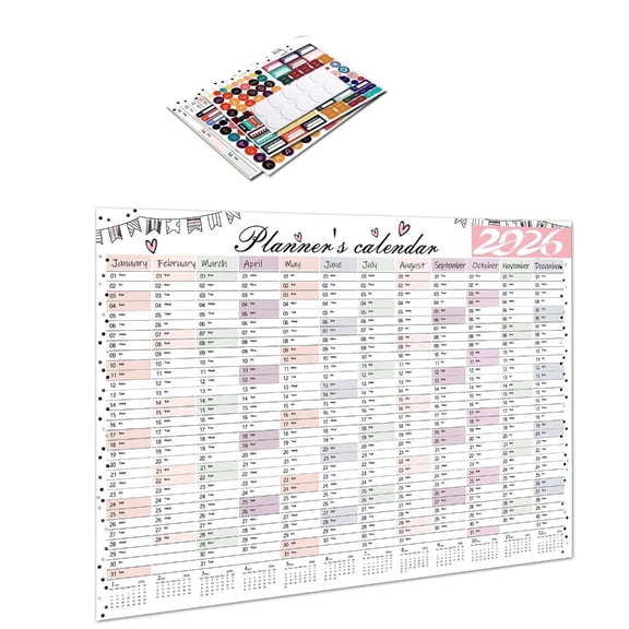 MOMOJIA Premium Recycled Paper 2026 Wall Calendar For Language Learners Easy Mount