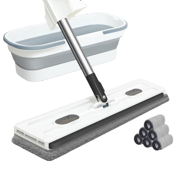 MOMOJIA Professional Rotating Floor Mop with 6 Absorbent Pad SelfSqueezing Design Mop