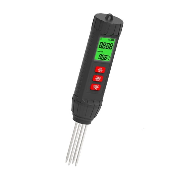 MOMOJIA Professional Soil Inspector for Conductivity Dampness Temperature Measurement