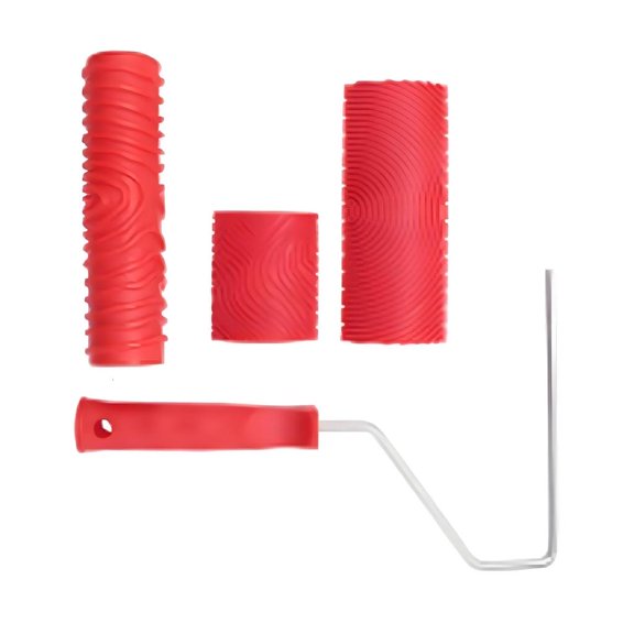 MOMOJIA Professional Wood Texture Painting Roller Solid Rubber Coating Art Supply