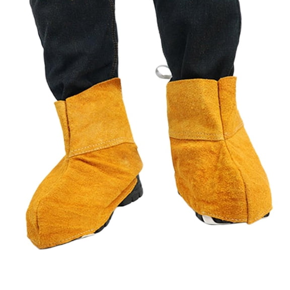 MOMOJIA Protective1eatherBoot Covers for Welding Workers Full Coverage Shoe Protectors1eatherShoe Protectors Fireproof Welding Spats Adjustable Boot Covers Gaiters