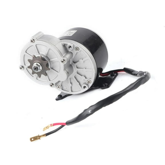 MOMOJIA Quality Metal 12V 250W Brushed Geared Motor with 9 Teeth Designs for Easy Installation on Scooter Frame and Bicycles
