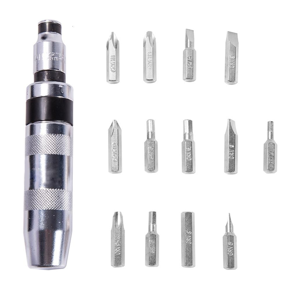 MOMOJIA Multifunctional Metal Shock Screwdriver Set Cross Slotted Screwdriver Bit Hardened Chrome Vanadium Steel Construction