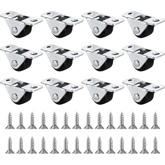 MOMOJIA Quiet 360 Degree Rotating Furniture Casters Base TPE Rubber Wheel Noiseless Movement for Chairs Desks Use