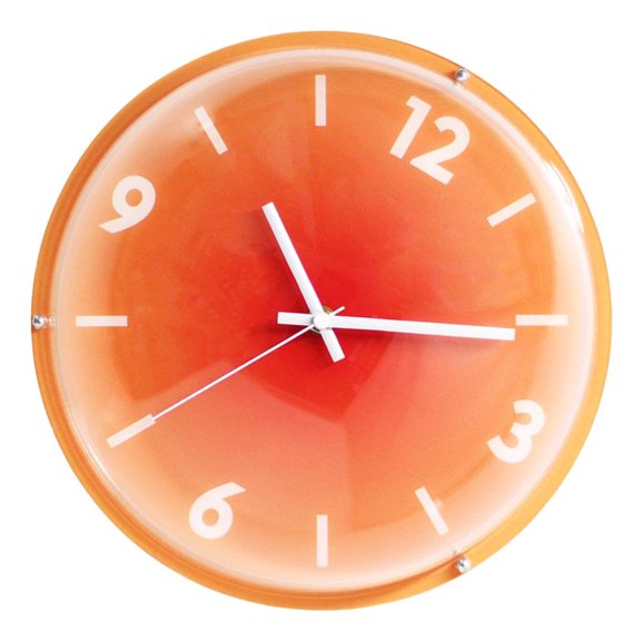 MOMOJIA Quiet Round Decorative Bubble Balloon Clock with Artistic Gradients Sunset Face