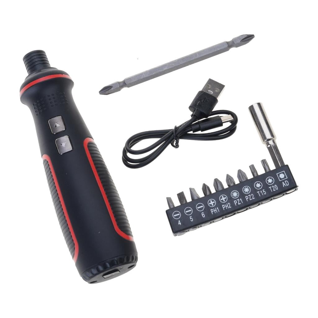MOMOJIA Rechargeable 3.6V Cordless Electric Screwdriver with LED Light for Home Repairs