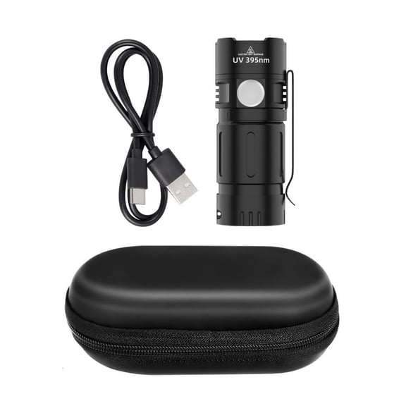 MOMOJIA Rechargeable Flashlight, 395nm Ultraviolets Light for Detecting Invisible Vermin