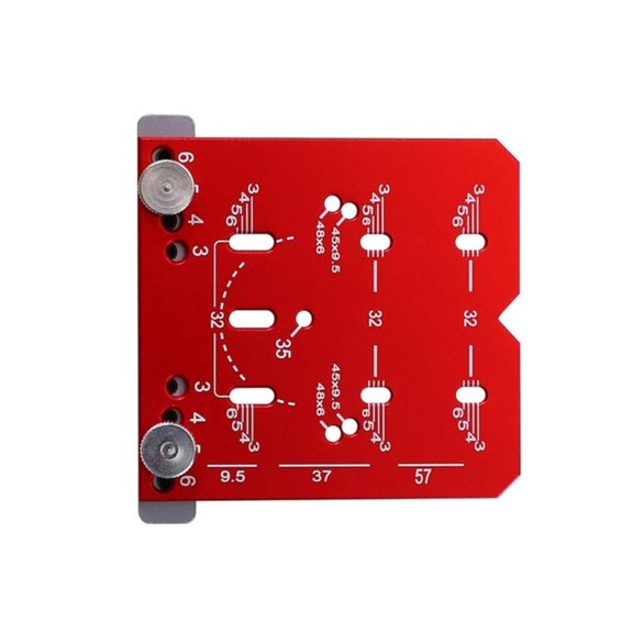 MOMOJIA Red Hinge Template Gauge Tool Feature Standard Marking For Quick Cabinet Setups